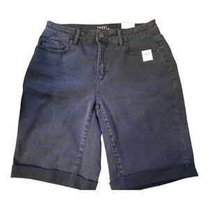 Nwt Time and Tru Black  Denim Shorts Size 10